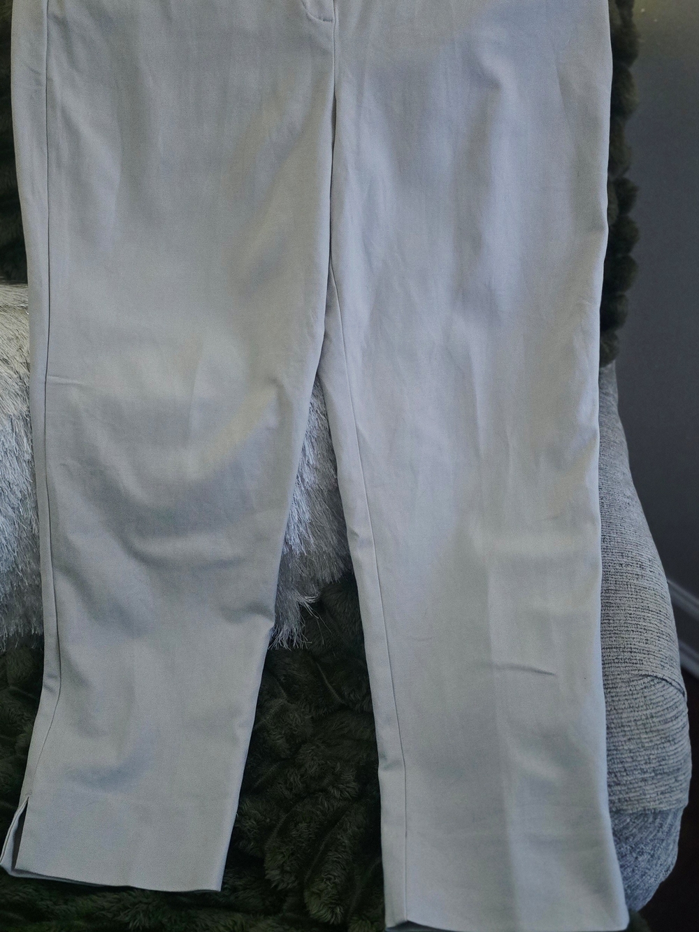 LOFT Women's Light Beige Straight-Leg Pants